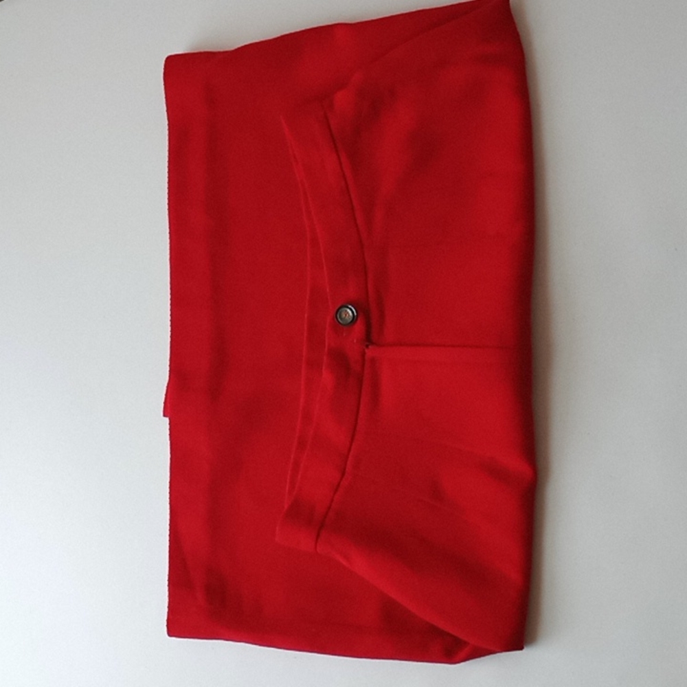 Tahari Women’s Red Mini Pencil Skirt Size L 100% Wool - Picture 5 of 11